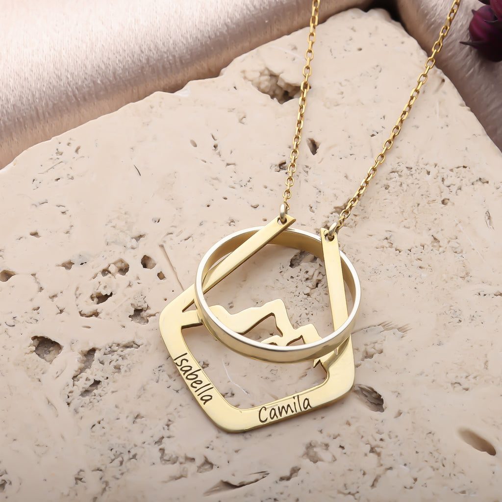 Personalized Name Ring Holder Necklace – Custom Jewelry Gift for Her - Dainty Gift Jewelry