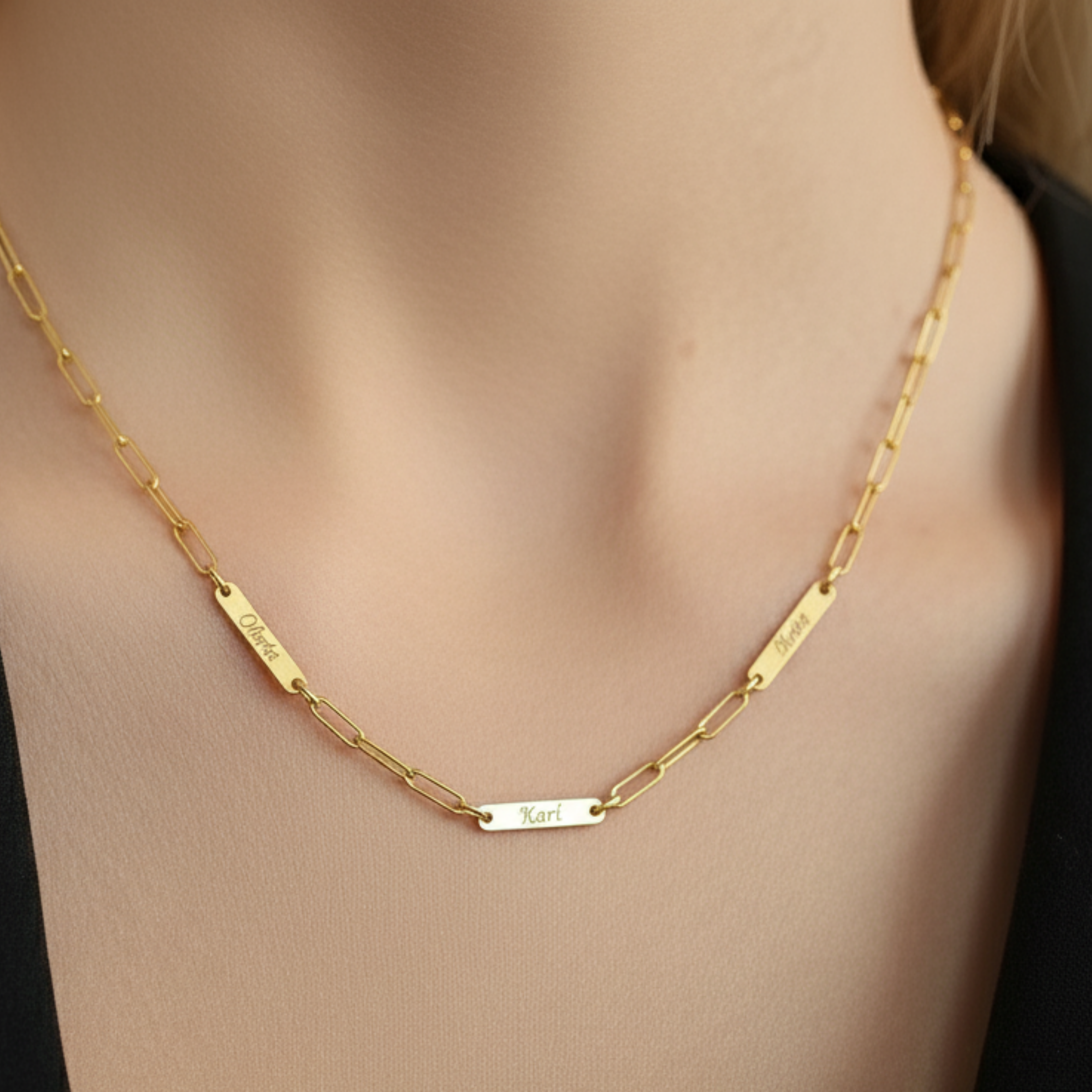Personalized Bar Name Necklace for Women
