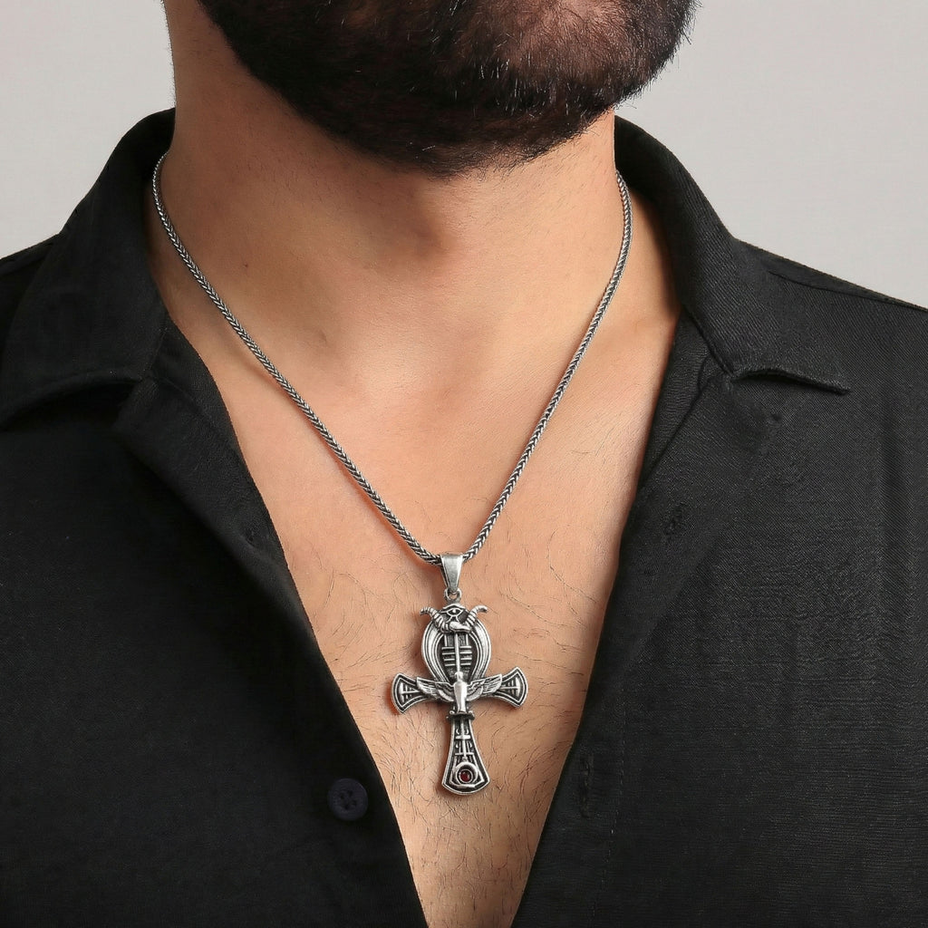 Ankh Necklace – Sterling Silver Egyptian Symbol, - Dainty Gift Jewelry