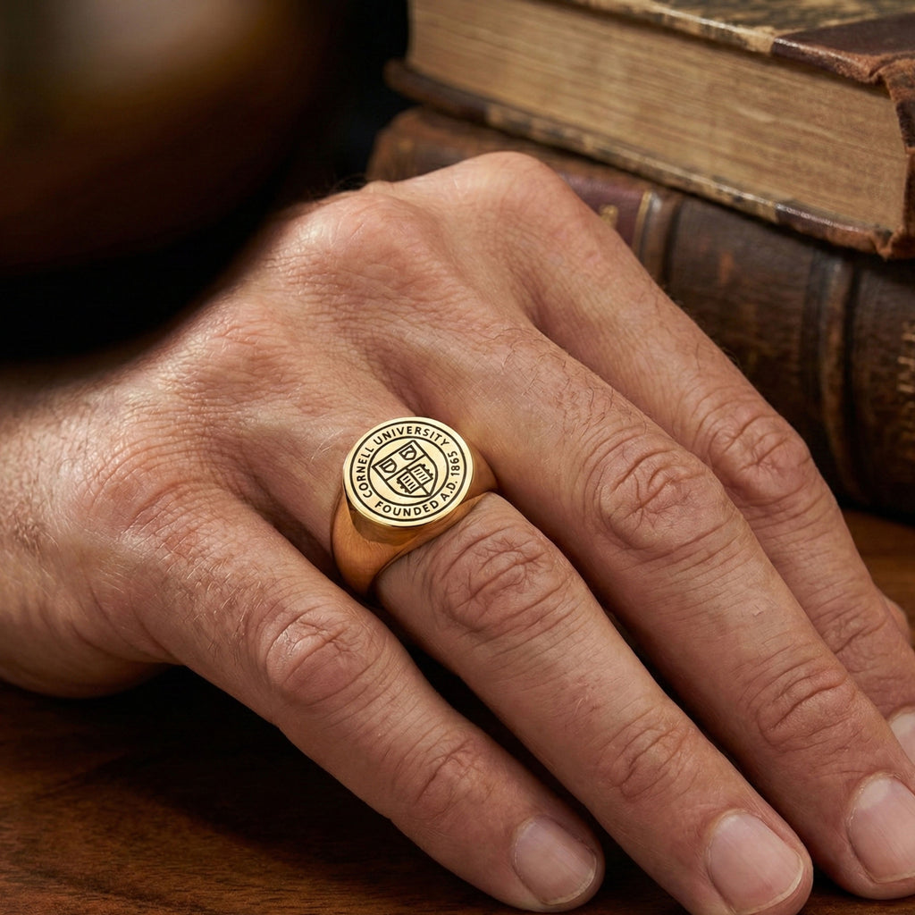 Personalized University Seal Signet Ring For Men & Women - Dainty Gift Jewelry