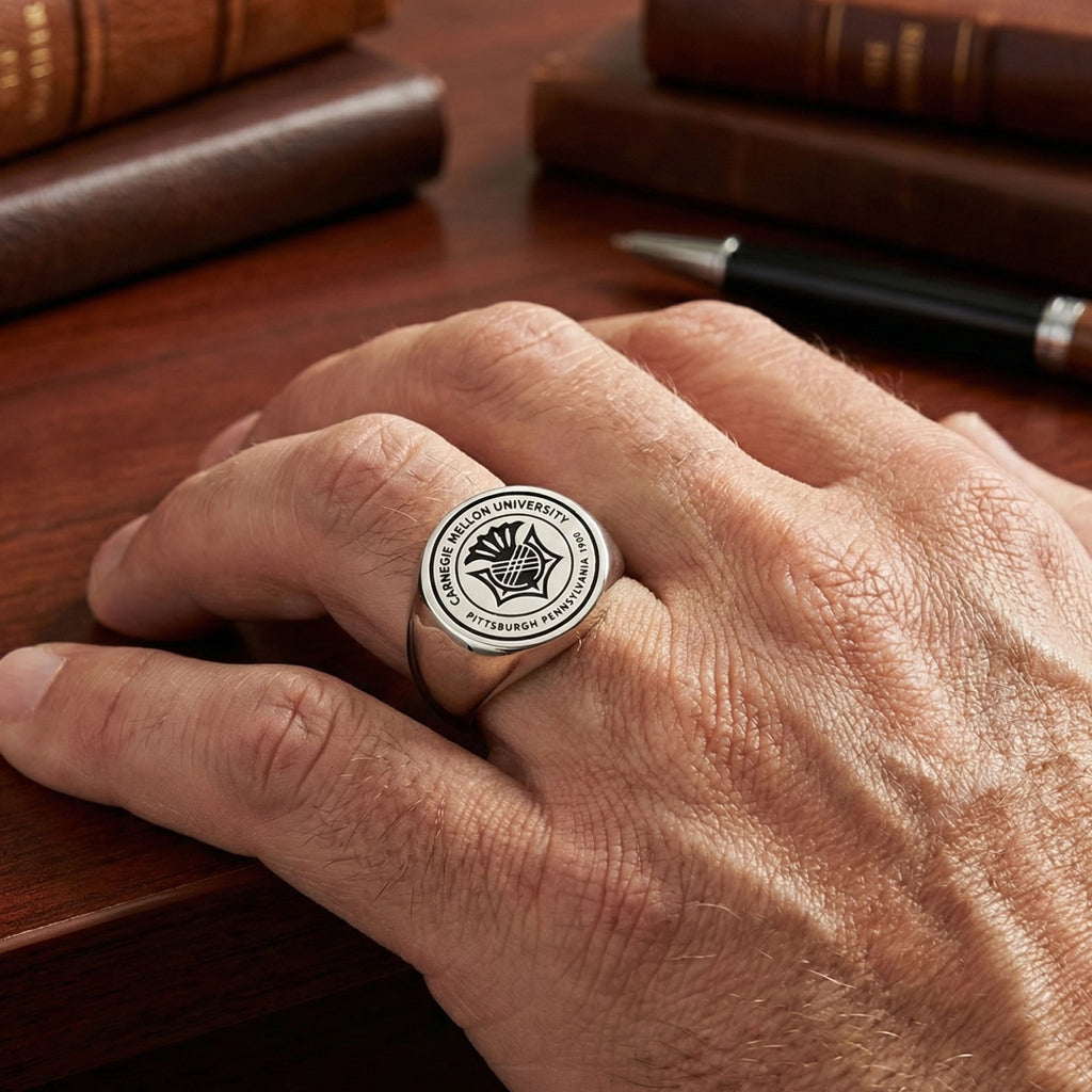 Personalized University Seal Signet Ring For Men & Women - Dainty Gift Jewelry
