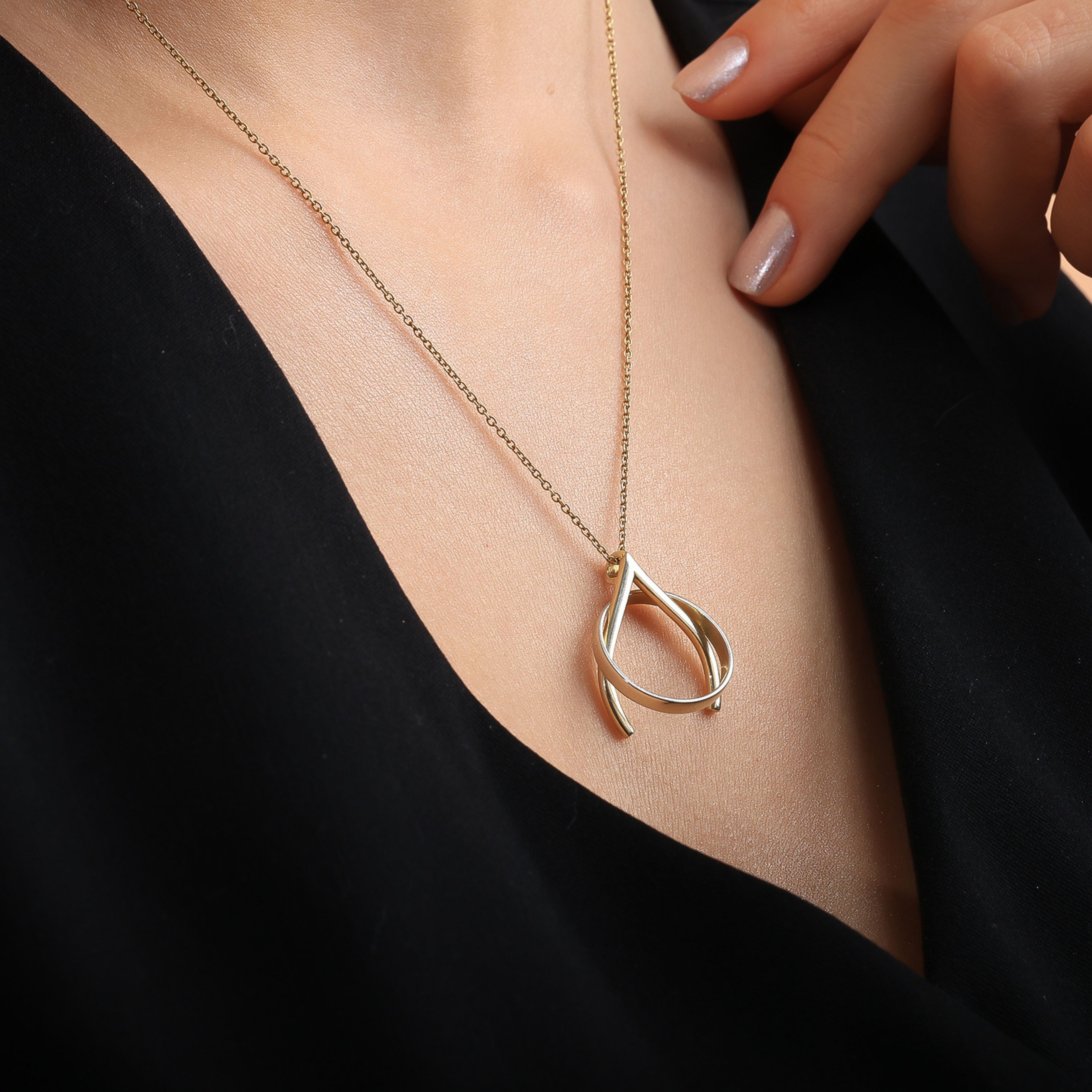 Wishbone Ring Holder Necklace | Gold Plated Ring Keeper Pendant - Dainty Gift Jewelry