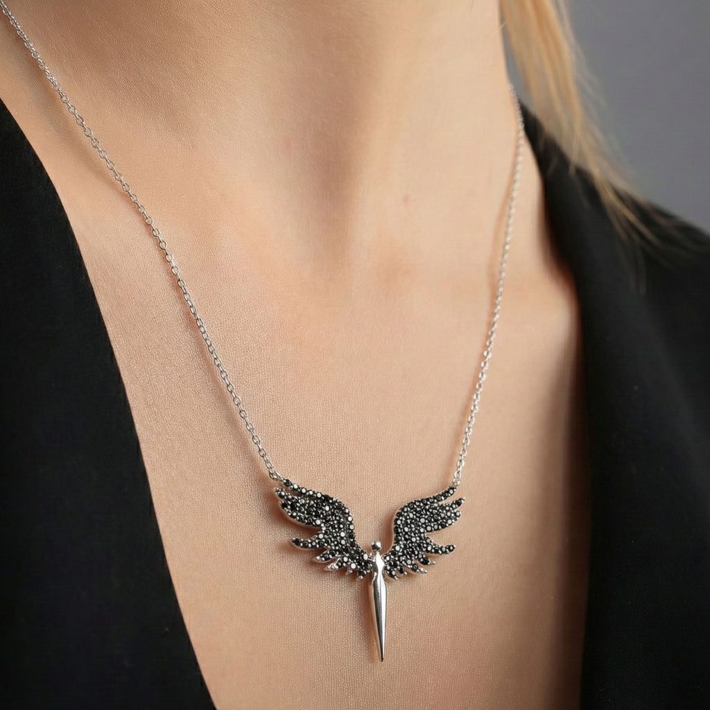 Archangel Michael Sword Necklace – Sterling Silver - Dainty Gift Jewelry