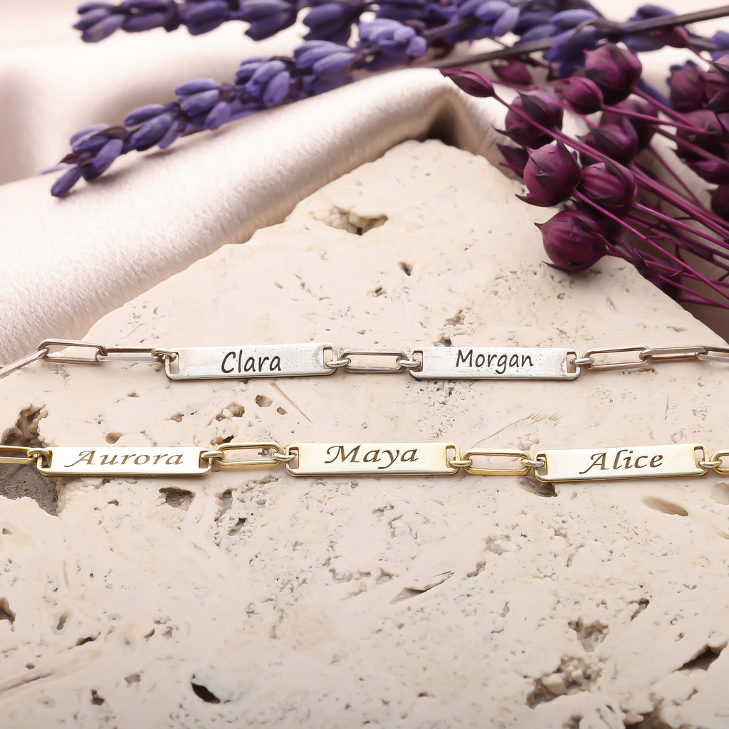 Personalized Name Bracelet for Women | Custom Engraved Bracelet