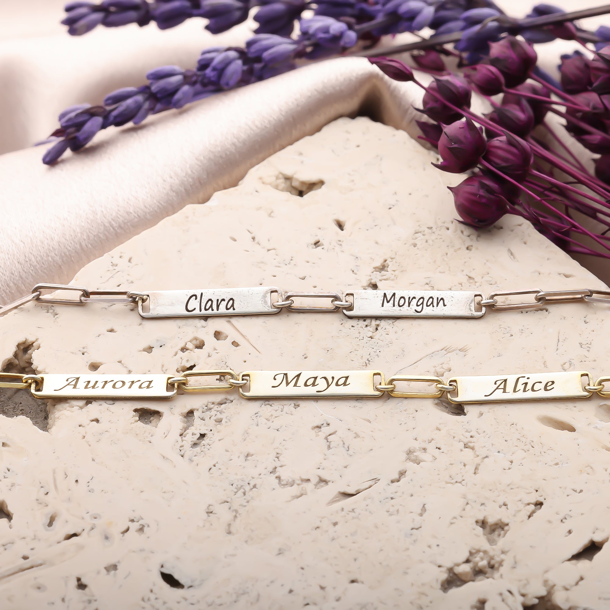 Personalized Name Bracelet for Women | Custom Engraved Bracelet