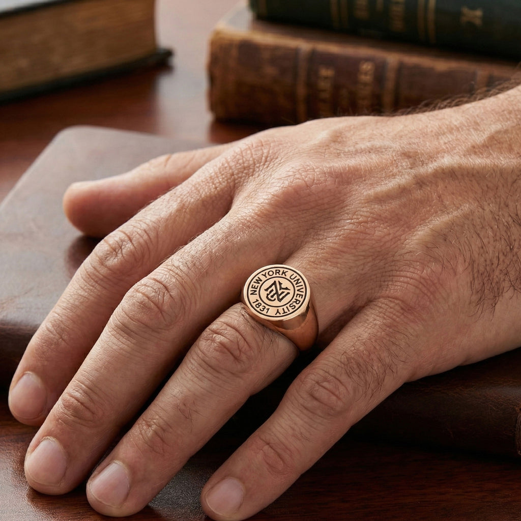 Personalized University Seal Signet Ring For Men & Women - Dainty Gift Jewelry