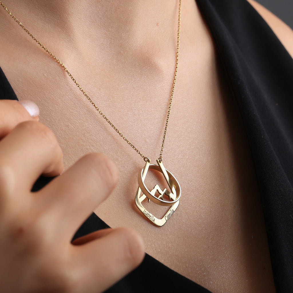 Personalized Name Ring Holder Necklace – Custom Jewelry Gift for Her - Dainty Gift Jewelry