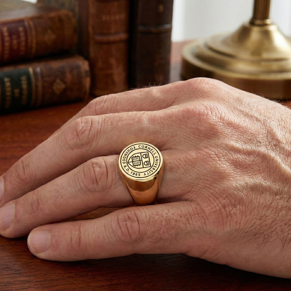 Personalized University Seal Signet Ring For Men & Women - Dainty Gift Jewelry