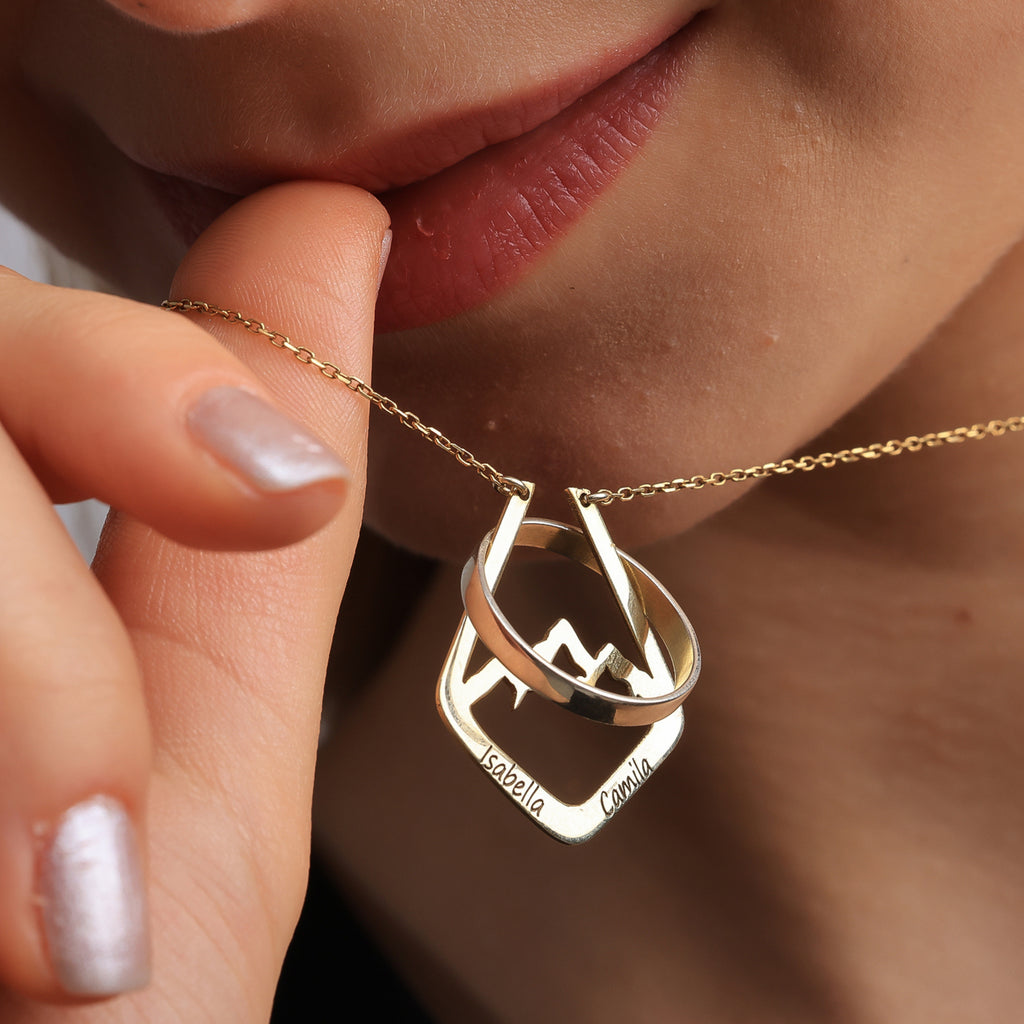 Personalized Name Ring Holder Necklace – Custom Jewelry Gift for Her - Dainty Gift Jewelry