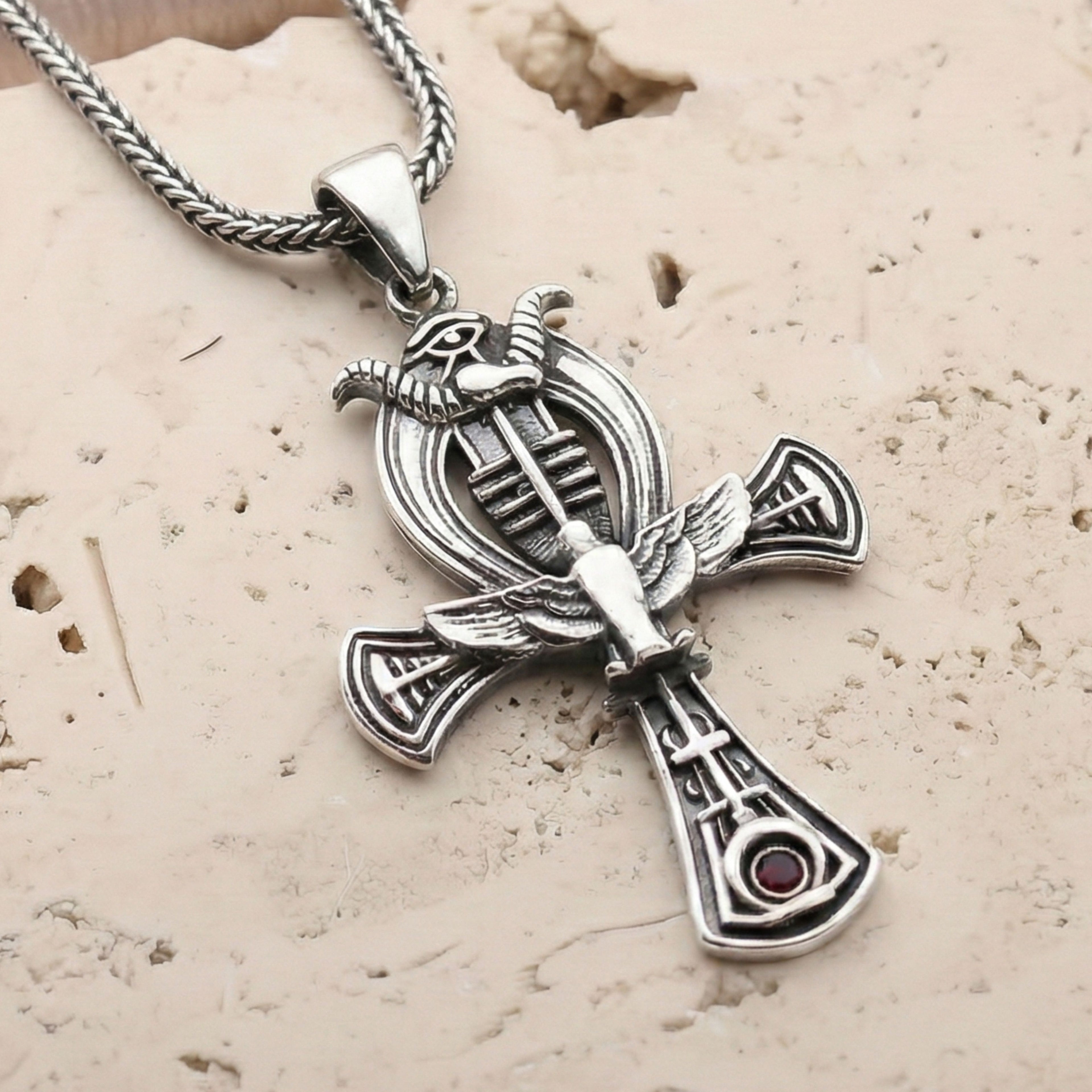 Ankh Necklace – Sterling Silver Egyptian Symbol, - Dainty Gift Jewelry