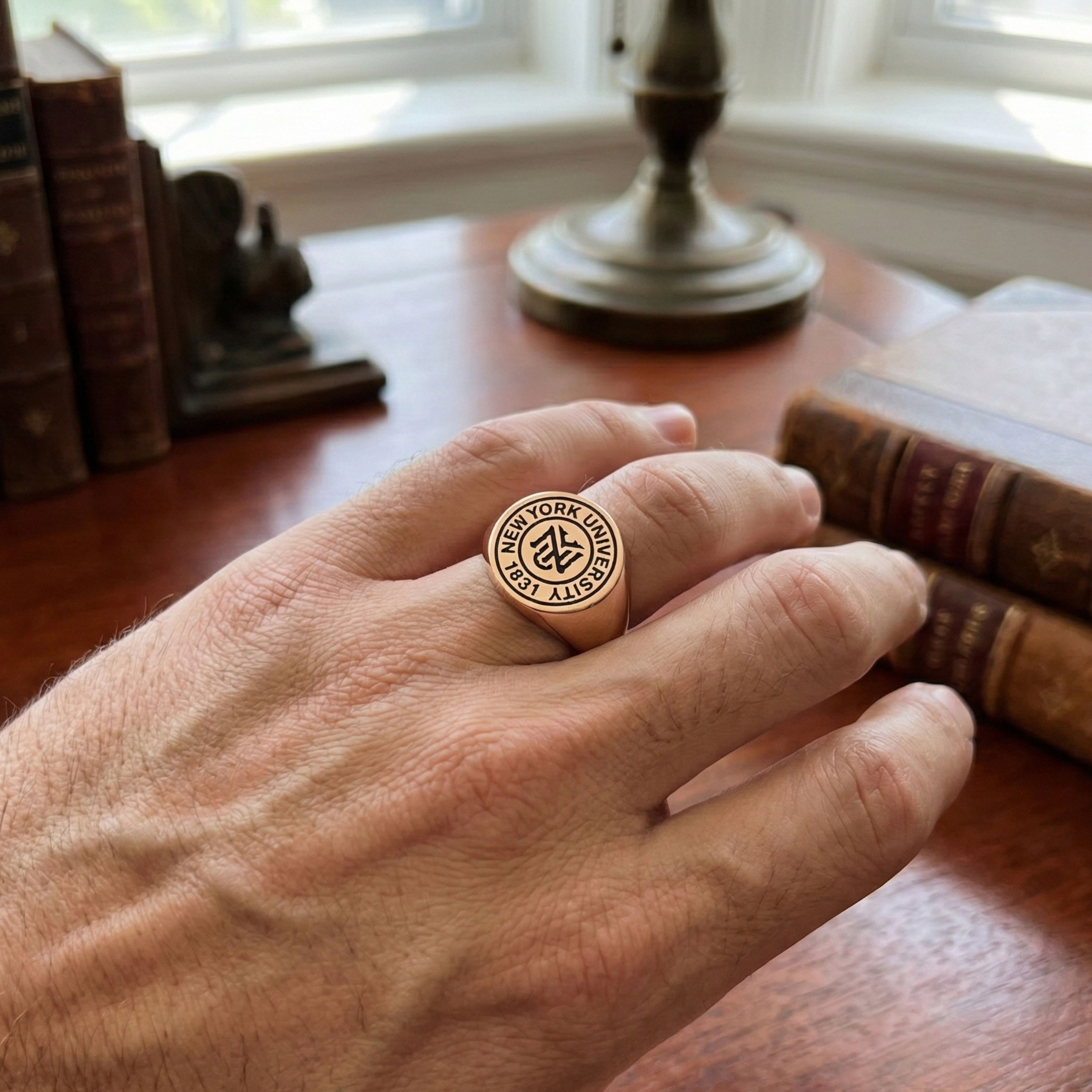 Personalized University Seal Signet Ring For Men & Women - Dainty Gift Jewelry