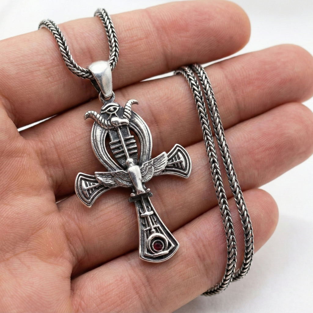 Ankh Necklace – Sterling Silver Egyptian Symbol, - Dainty Gift Jewelry