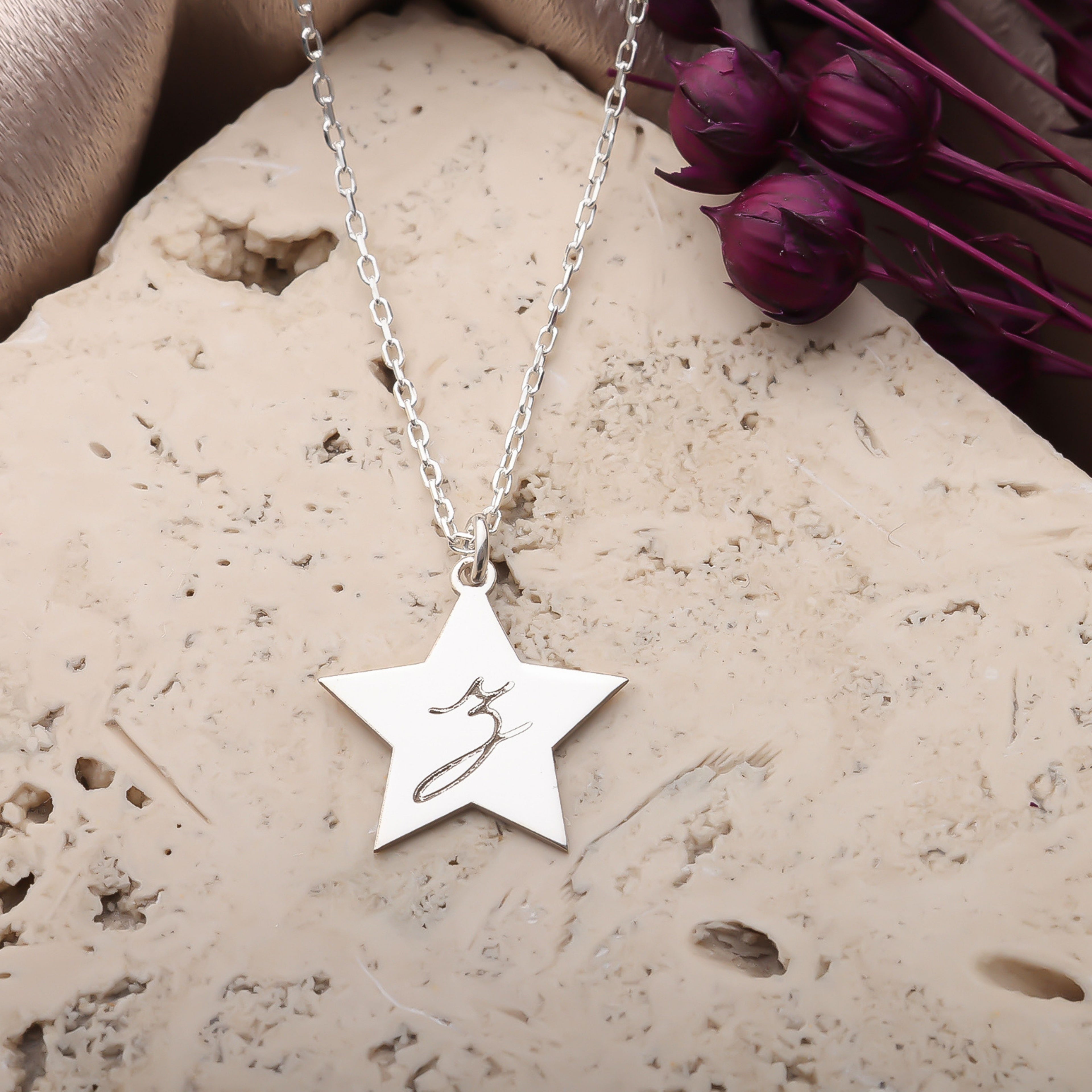 Custom Star Letter Necklace with Birthstones | Meaningful Gift Jewelry