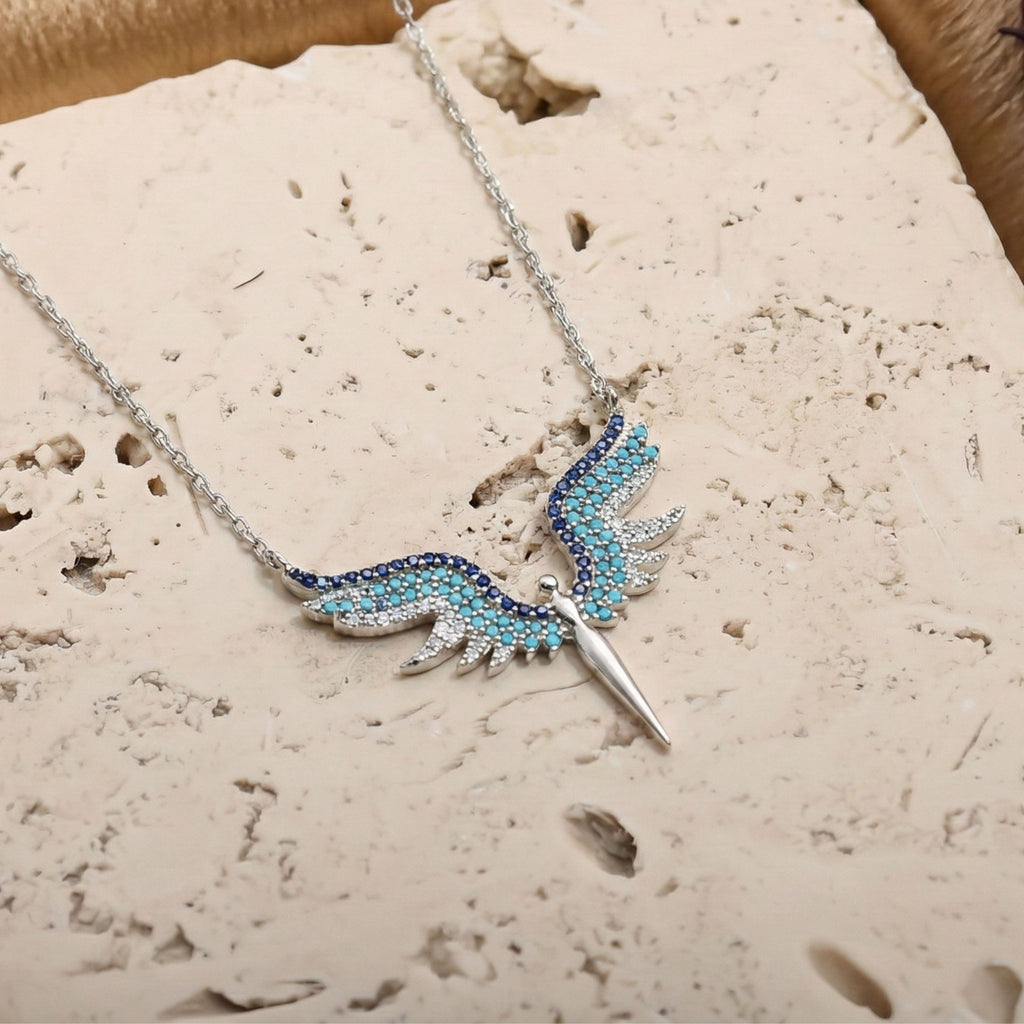Archangel Michael Sword Necklace – Sterling Silver - Dainty Gift Jewelry