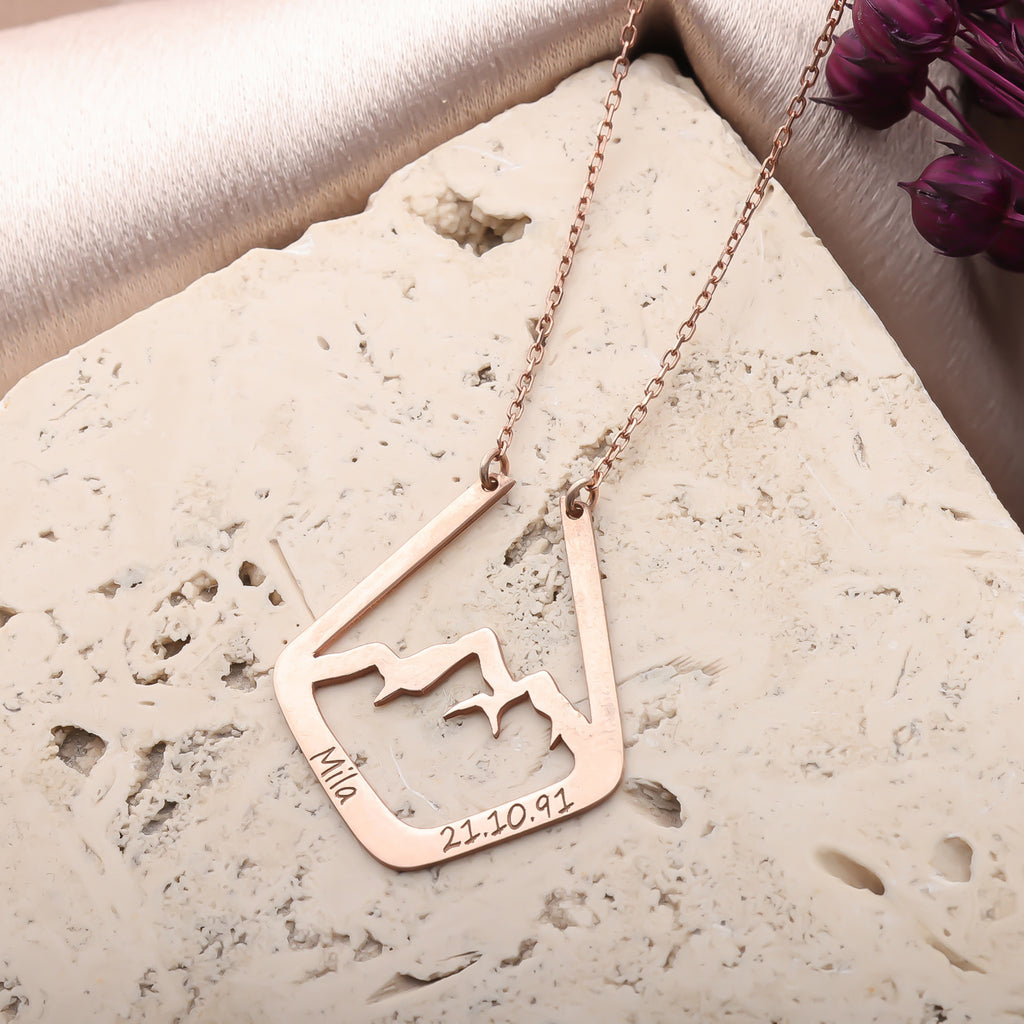 Personalized Name Ring Holder Necklace – Custom Jewelry Gift for Her - Dainty Gift Jewelry