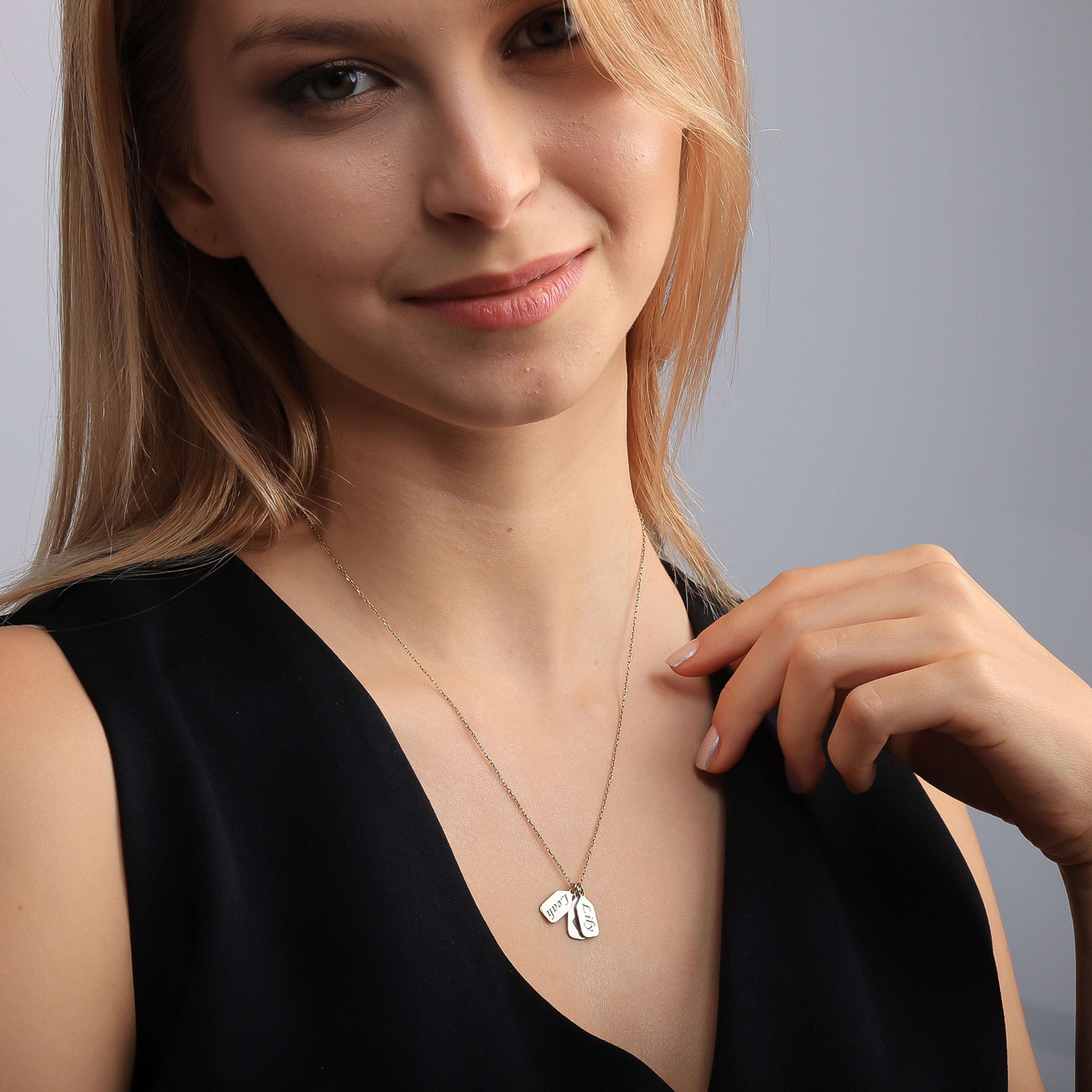 Personalized Name & Initial Charm Necklace for Women