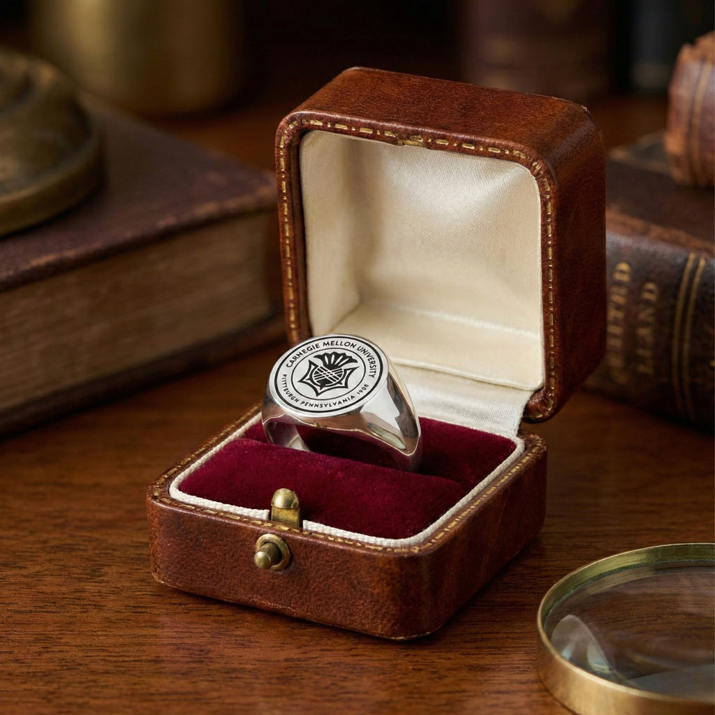 Personalized University Seal Signet Ring For Men & Women - Dainty Gift Jewelry