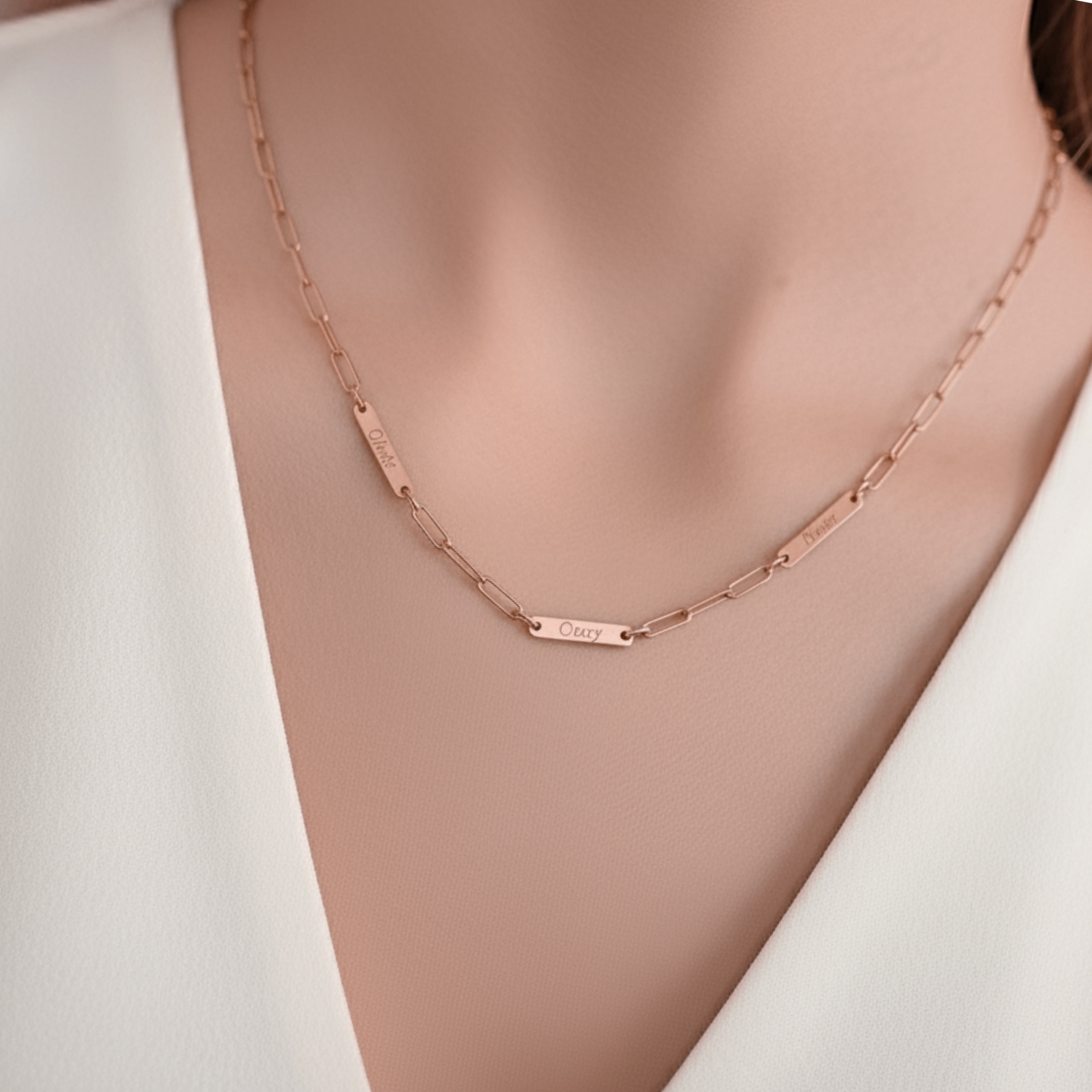 Personalized Bar Name Necklace for Women