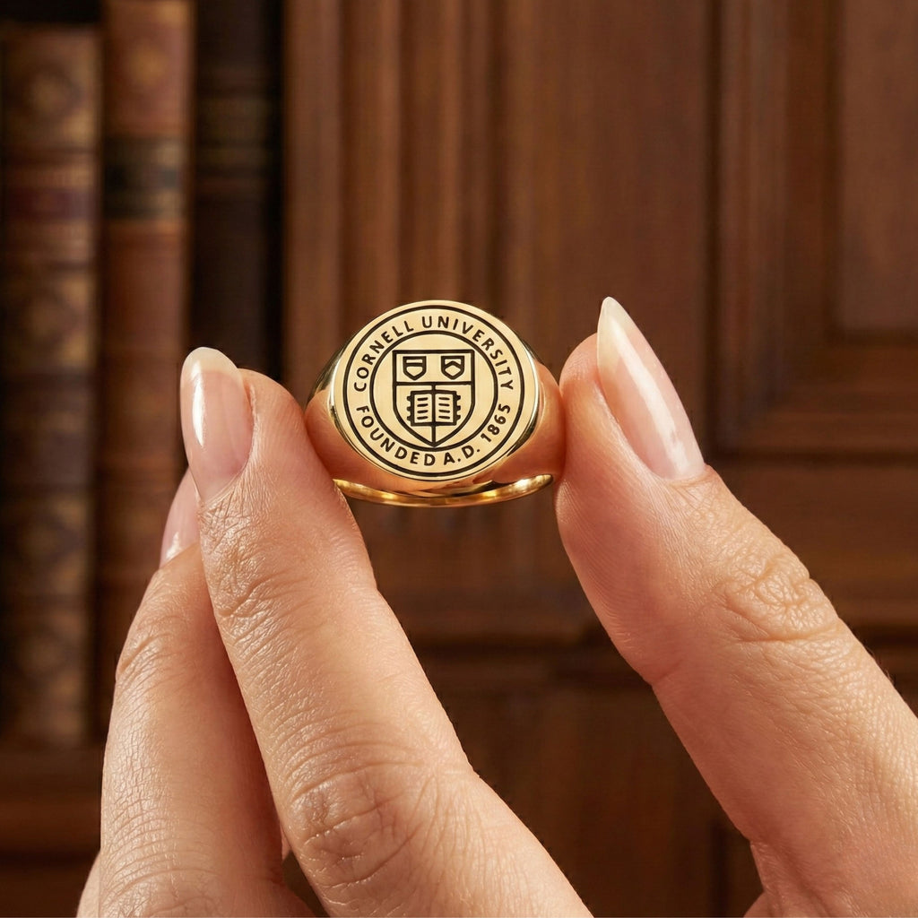 Personalized University Seal Signet Ring For Men & Women - Dainty Gift Jewelry