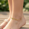 Personalized Name Birthstone Anklet | Custom Script Name Jewelry - Dainty Gift Jewelry