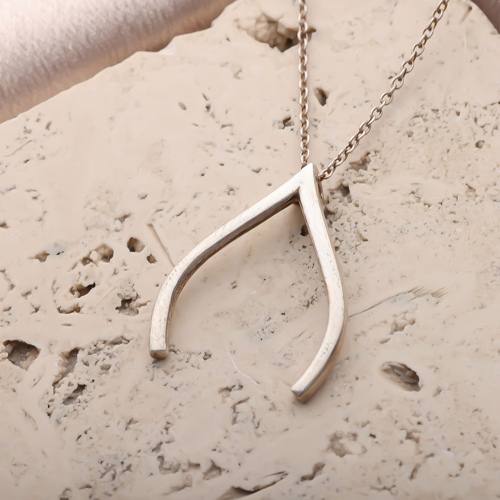 Wishbone Ring Holder Necklace | Gold Plated Ring Keeper Pendant - Dainty Gift Jewelry