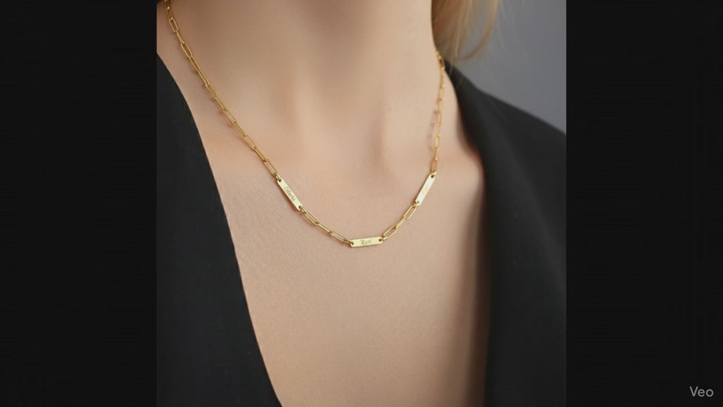 Personalized Bar Name Necklace for Women