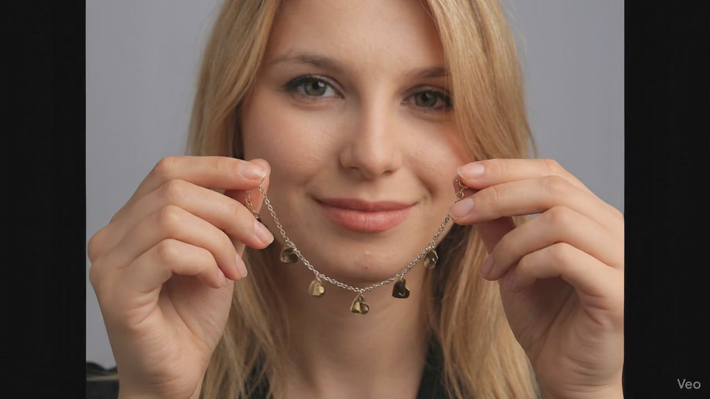 Personalized Heart Initial Bracelet for Women | Gold Plated Name Charm Bracelet