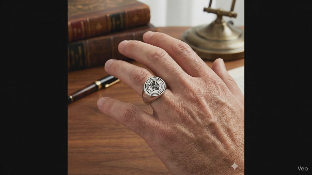 Personalized University Seal Signet Ring For Men & Women